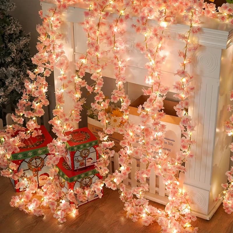 Vigne de fleurs Sakura artificielles de 180CM, pour décoration de mariage, arc de jardin, décoration de salle de maison, fête de mariée, fausse soie, ornement extérieur